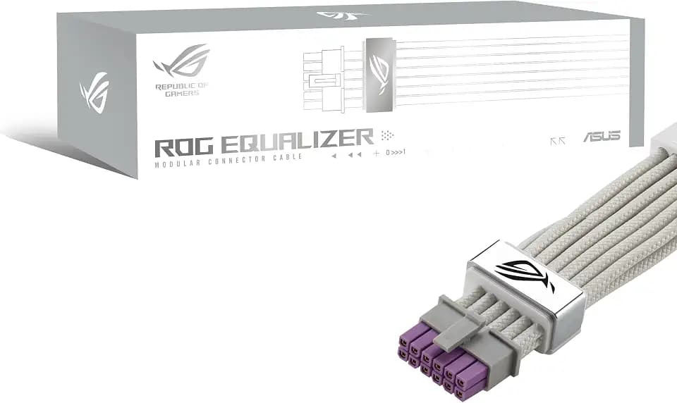 ASUS ROG Equalizer White geätztes 12-V-2x6-PCIe-Kabel