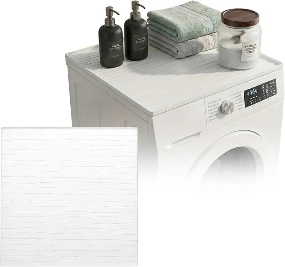 1PC Washer And Dryer Topper Protector Mat 25"x25" Washing Machine Top Cover