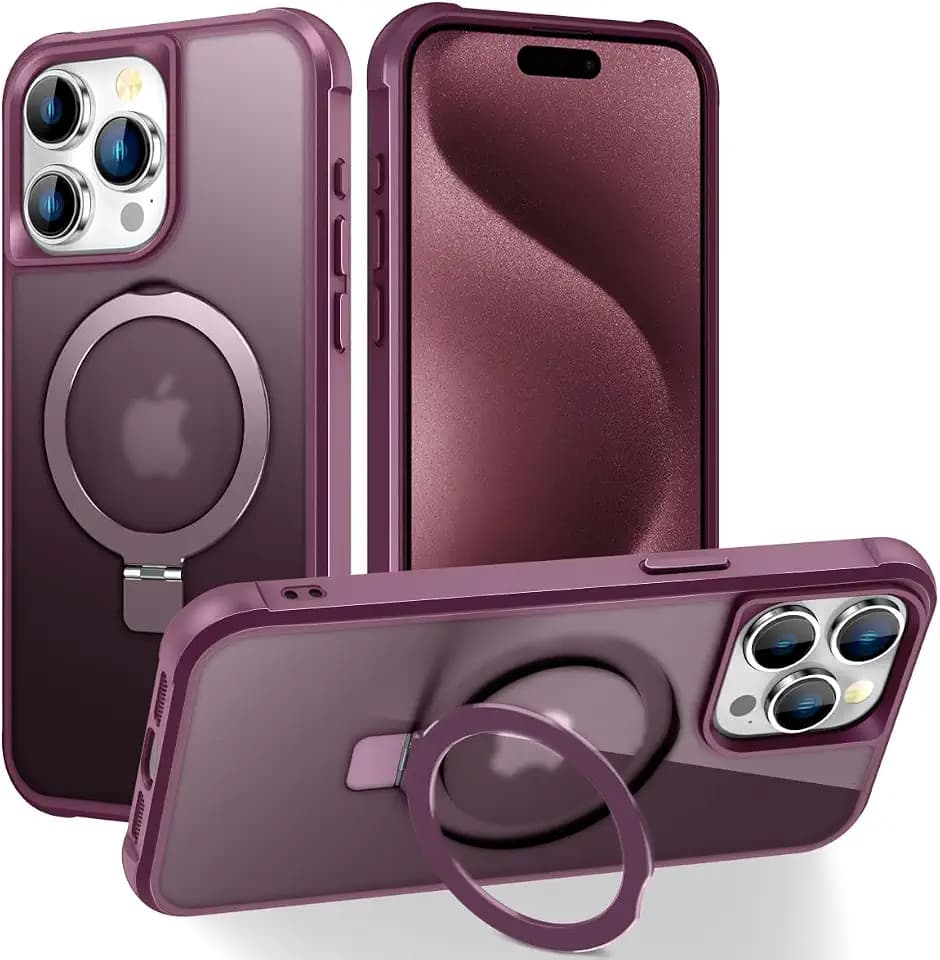 CHAOFEnG Compatible with iPhone 15 Pro Case, Dark Cherry