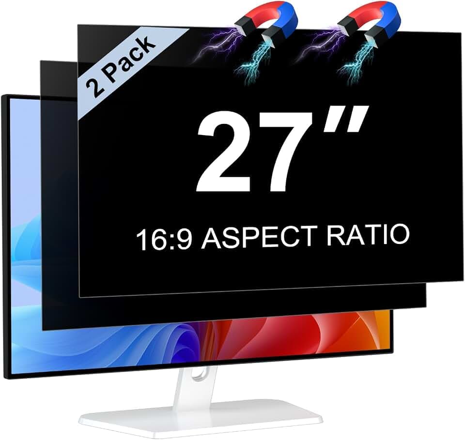 2 Pack] Magnetic Computer 27 Inch Privacy Screen for 16:9 Aspect Ratio