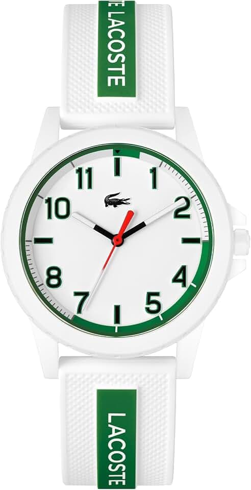 Lacoste Rider Kinderuhr Analog – Quarzuhr, Wasserdicht, Silikonarmband – Für Jungen und Mädchen