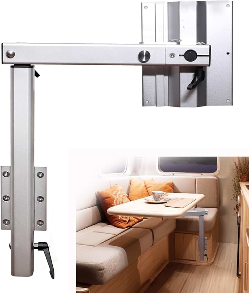 Klappbare Tischbeine aus Aluminiumlegierung, werden für Wohnmobile, Yachten, Wohnwagen und Wohnwagen verwendet. (Silber)