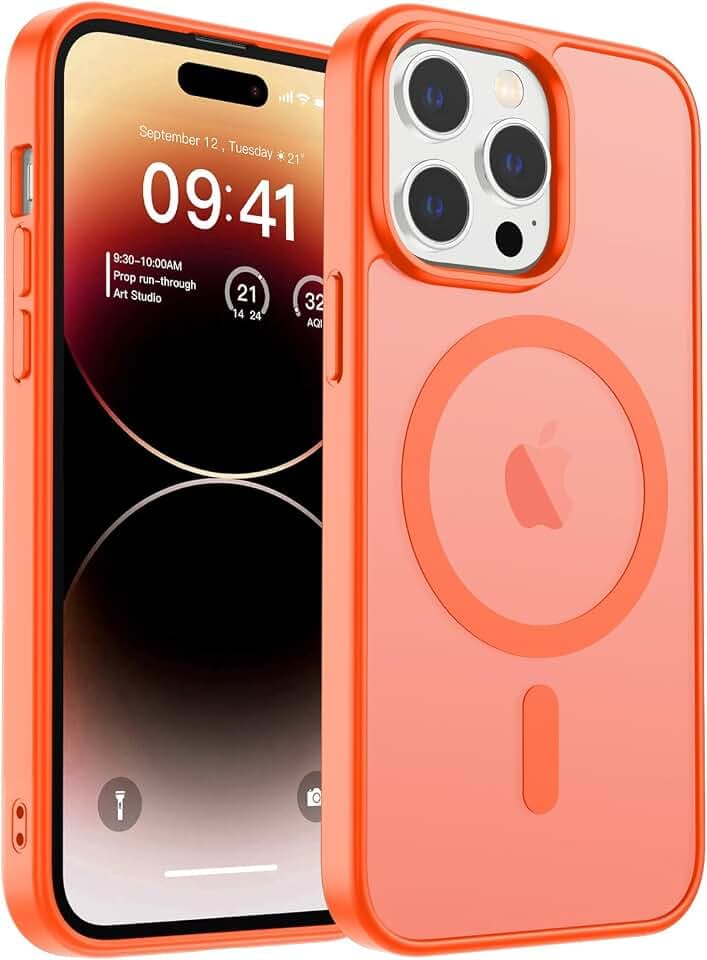 zapica Magnetic for iPhone 14 Pro Case, Orange