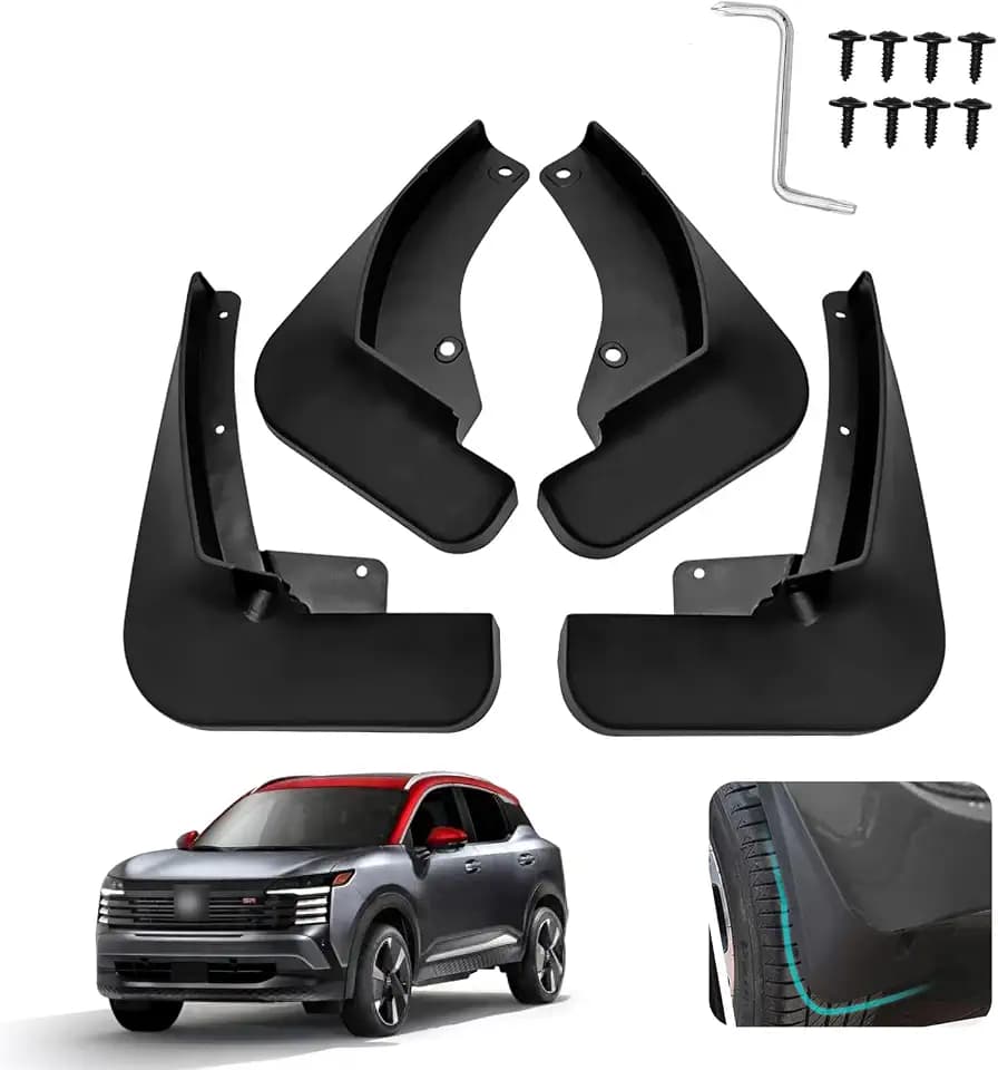 Custom Fit for Mud Flaps Nissan Kicks 2018-2024 Mud Splash Guard Front and Rear 4-PC Set