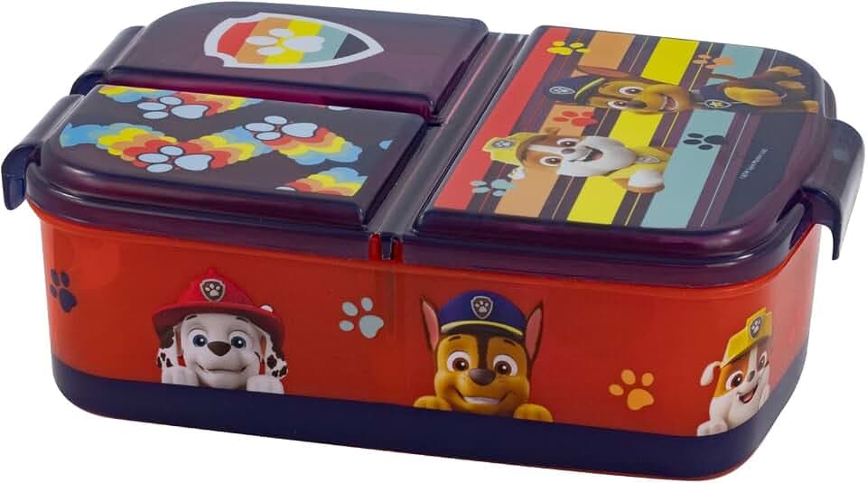 p:os PAW Patrol Chase Brotdose Kinder mit 3 Fächern – Lunchbox