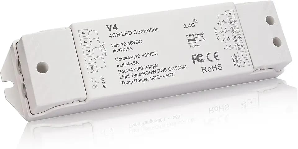 JOYLIT LED Strip Controller 4CH for RGBW/RGB/CCT/Single Color