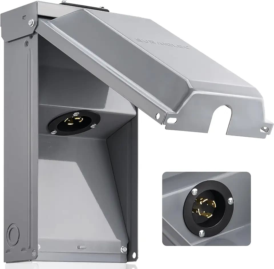 SURAIELEC 30 Amp Generator Power Inlet Box, NEMA L14-30P Generator Box