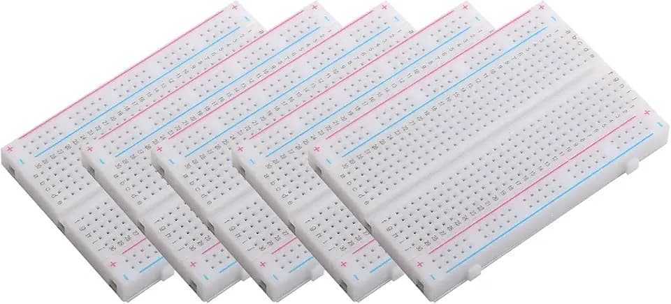 DEVMO 5pcs 400 Ties Mini Solderless Breadboard Universal 400 Contacts Solderless Breadboard 400 Points Prototyping Shield for Electronics Testig DIY