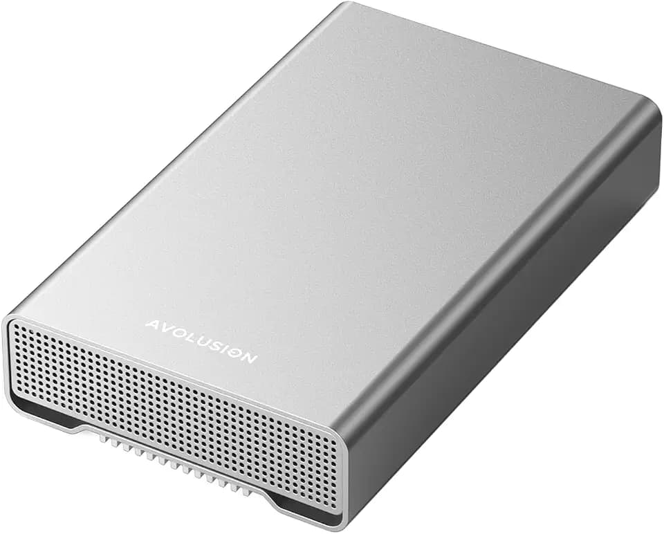 Avolusion PRO-G2 10TB USB 3.2 Gen 2 (10Gbps) External Hard Drive for Windows/MacOS (Silver)