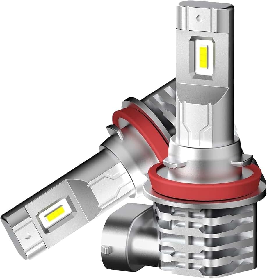 Halogen Auto Lampen H11, 55W 400% Helligkeit als Halogenlampen11000LM 6500K Kaltes Weiß,1:1 Mini-Größe, 2 Stück