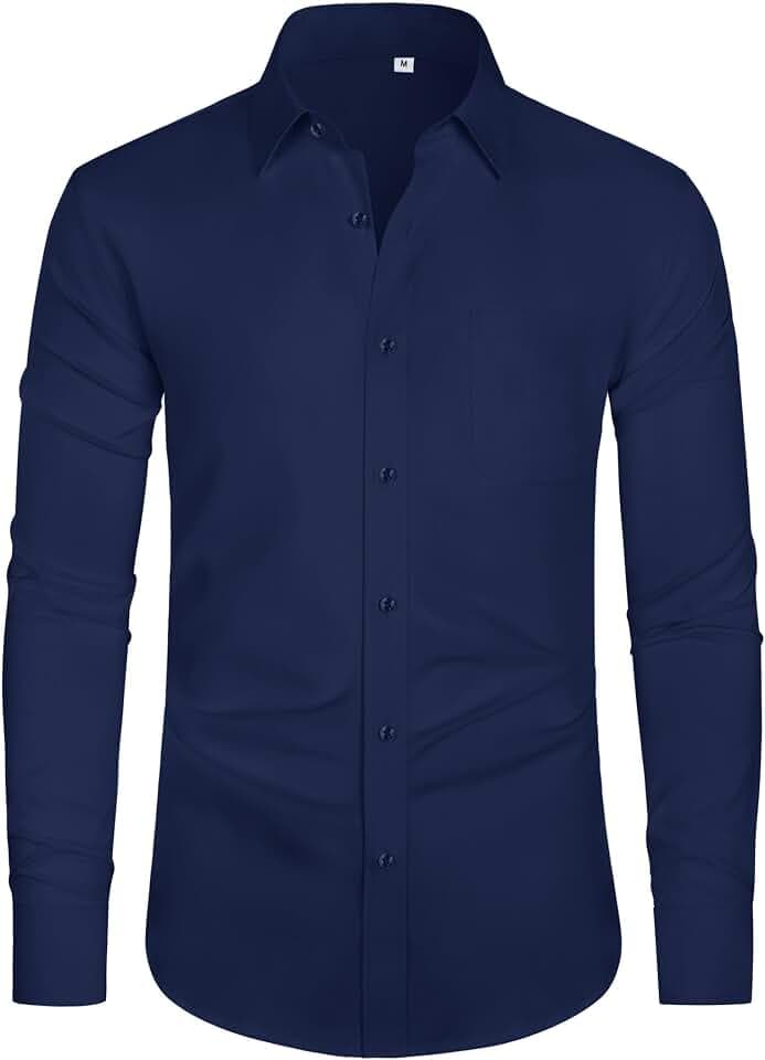 J.VER Hemd Herren Regular Fit Businesshemden Stretch Langarm mit Tasche