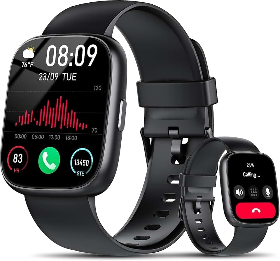 Smartwatch Damen Herren, 1.83" HD Fitness Tracker mit Alexa/Telefonfunktion