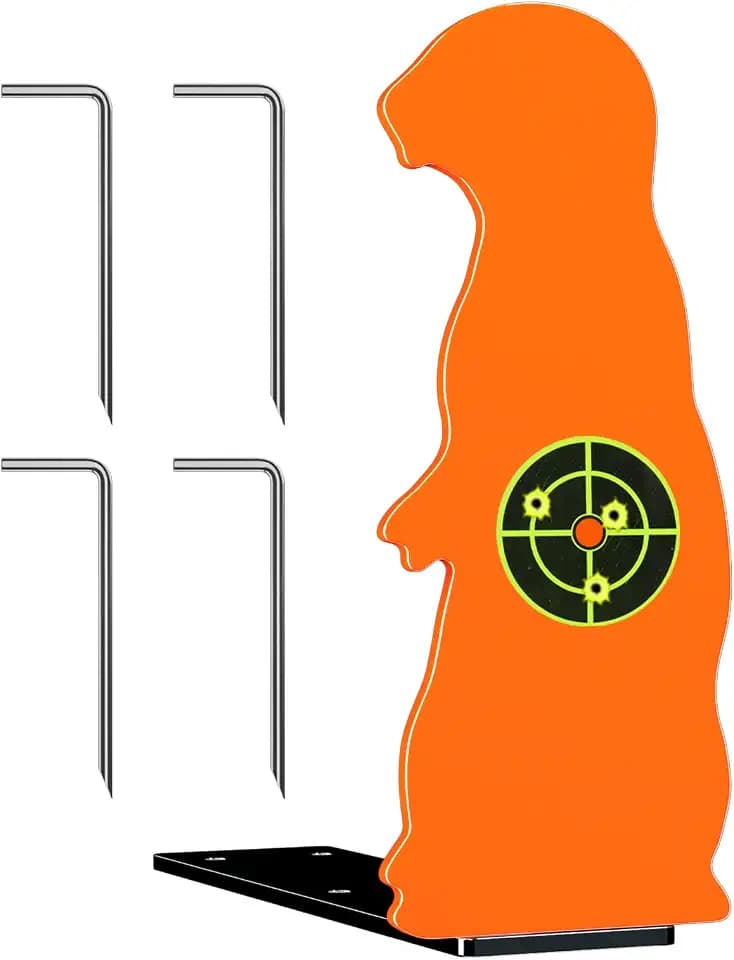 Highwild Resetting Target, Rated for .22 Rimfire - Large Size and 2.5 Inch Shooting Targets | Pop-Up Steel Prairie Dog