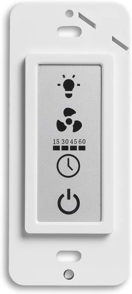 Homewerks LCD Bathroom Fan Timer Switch and Light Switch Timer, 3 Functions