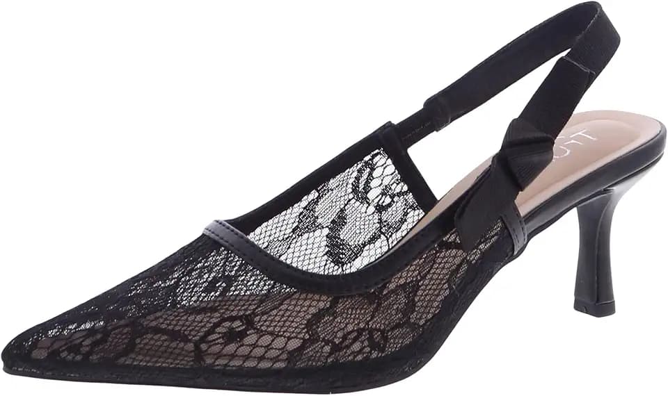 Kitten Heels for Women Slingback Pointed Closed Toe Leopard Print Shoes