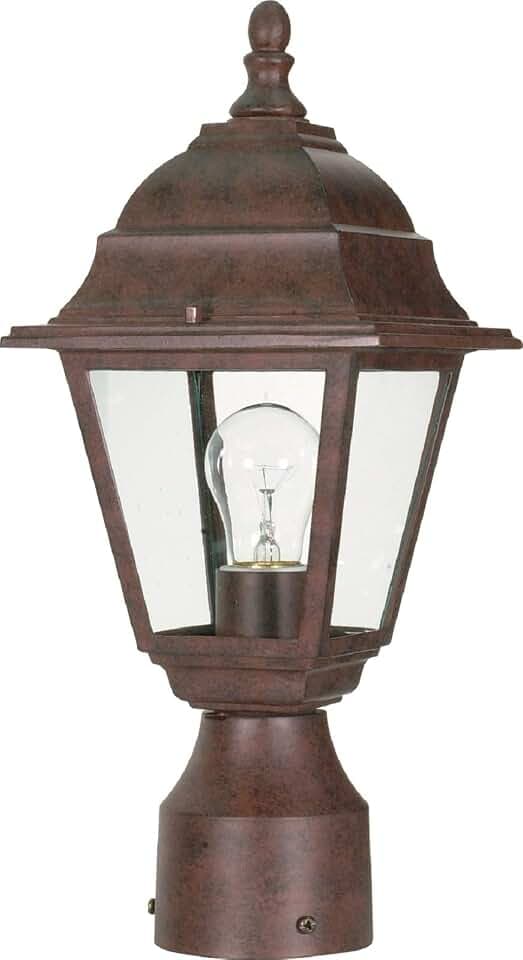 Nuvo Lighting 60/547 Postlantern with Clear Glass, Bronze/Dark