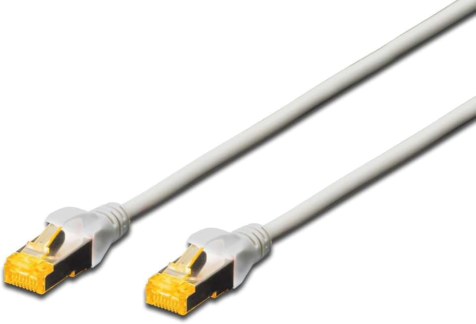 DIGITUS LAN Kabel Cat 6A – 10 m – S/FTP Geschirmt – Grau | 10 Gbit/s – PoE++ – AWG 27/7 – LSZH – RJ45 Netzwerkkabel Patchkabel – Kompatibel zu Cat 6 und Cat 7