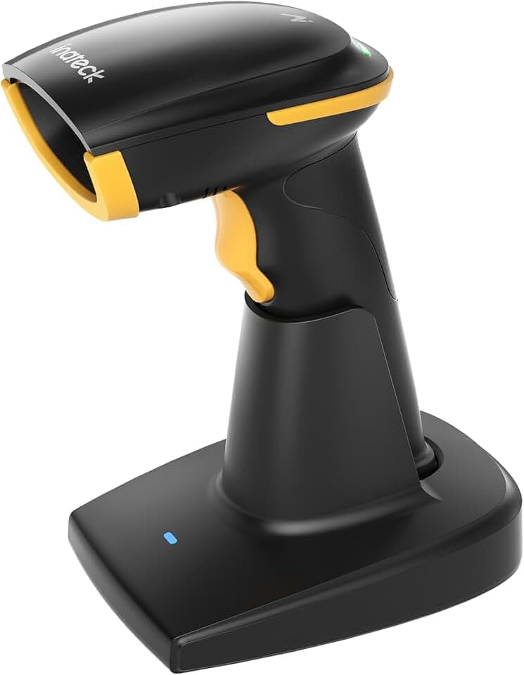 Inateck 2D Barcode Scanner, Wireless Bluetooth with Cradle, BCST-36