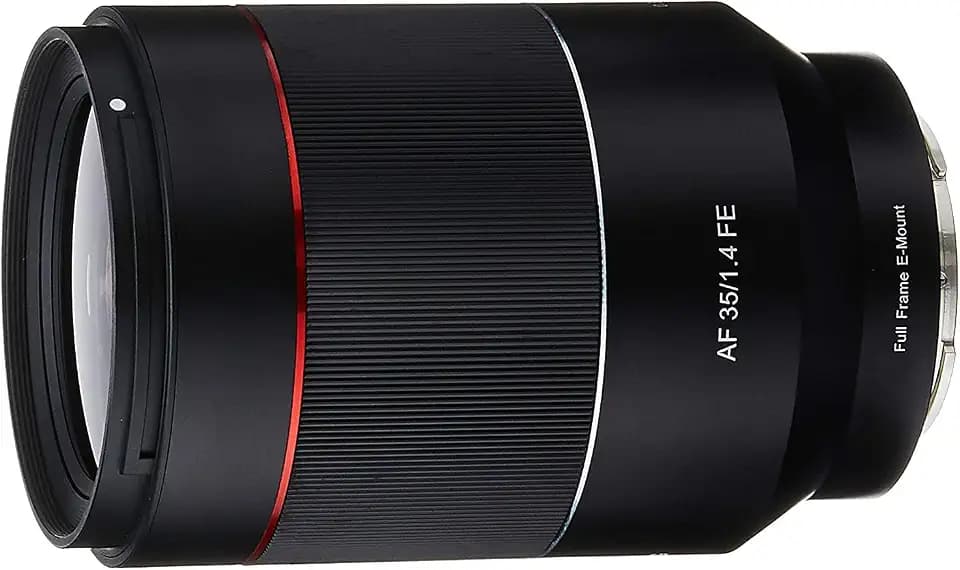 Samyang 35/1,4 Objektiv DSLR Autofokus Sony E Vollformat Fotoobjektiv Lichstärke F1.4, Weitwinkelobjektiv schwarz