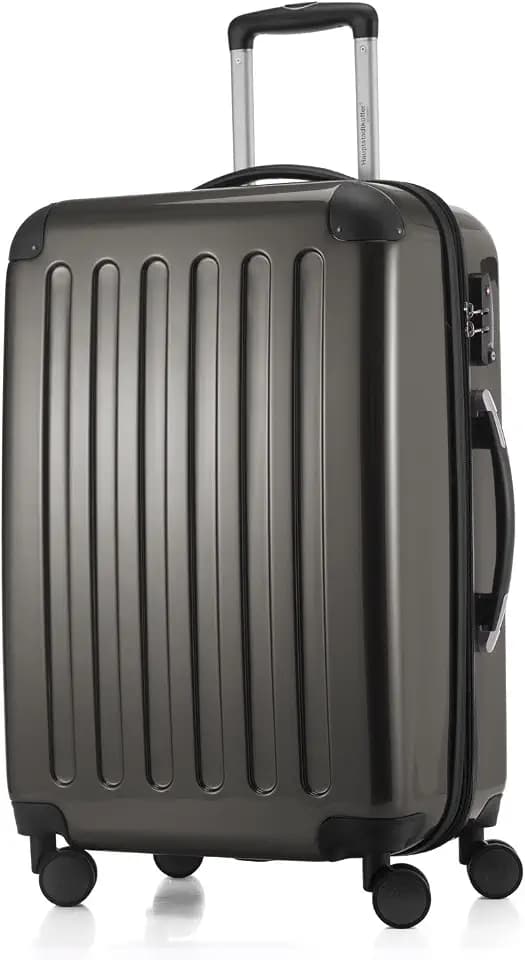 Hauptstadtkoffer ALEX - Erweiterbarer Hartschalenkoffer 65 cm (74 L) mit TSA-Schloss - robuster Trolley-Reisekoffer mit 4 Doppelrollen, Graphite