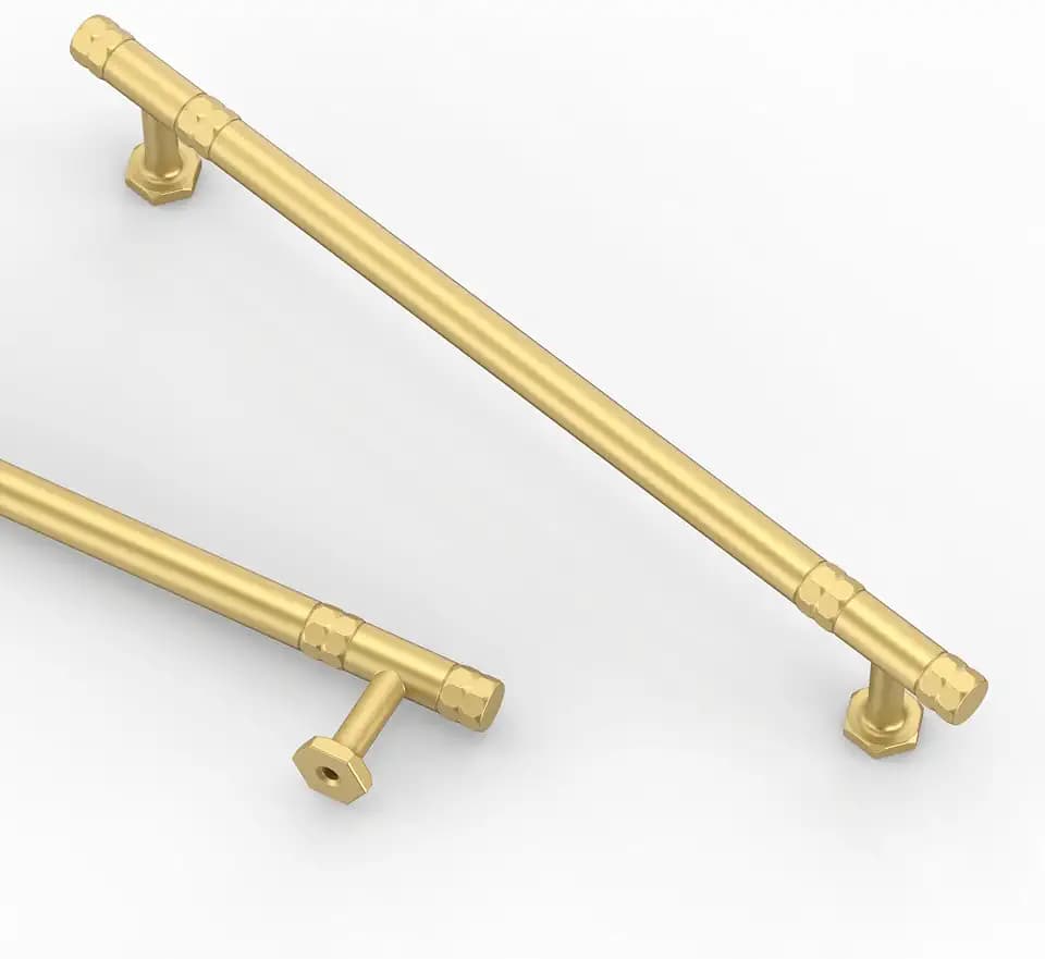 Asidrama 10 Pack 7.5 Inch Gold Cabinet Pulls, Kitchen Cabinet Hardware for Cupboard Drawer Pulls