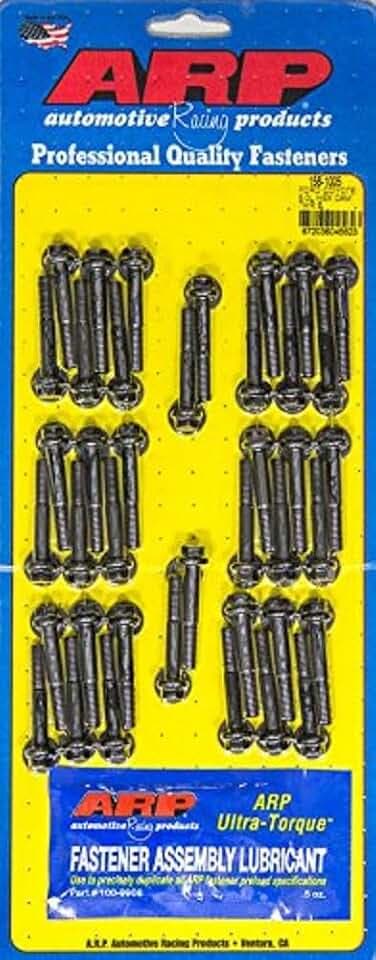 ARP 156-1005 Cam Tower Bolt Kit, High Performance, 6 mm x 1.00 Thread, 1.575 in Long, 8 mm Hex Head, Chromoly, Black Oxide, Compatible with Ford Coyote, Kit