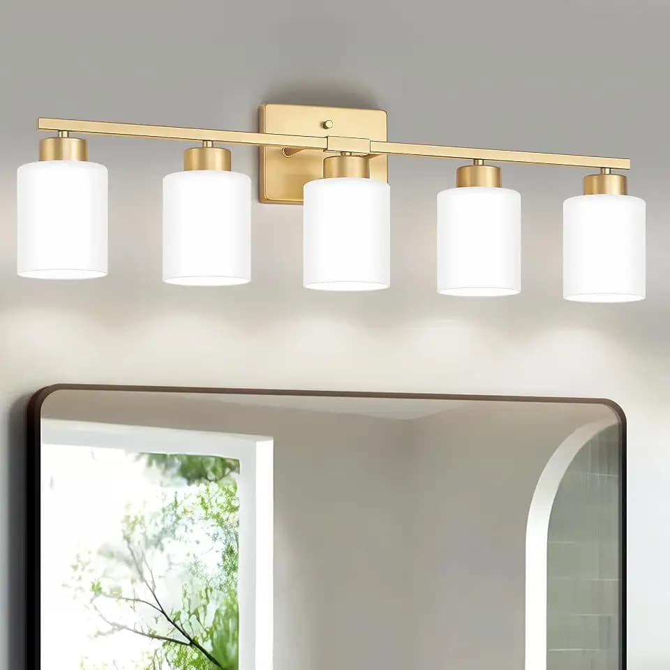 FonmYim Gold Bathroom Light Fixtures Vanity Lights Over Mirror