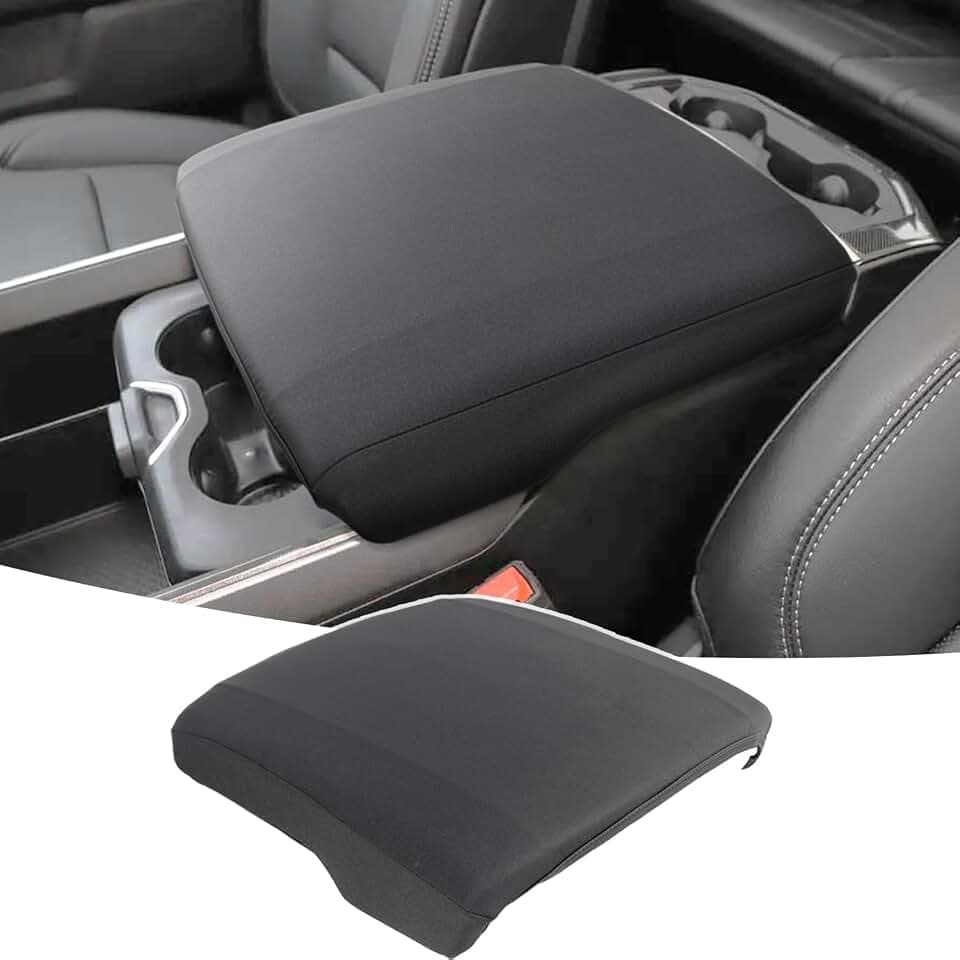 PIMCAR Center Console Cover for 2019-2025 2026 Ram 1500 2500 3500 Accessories Nylon Armrest Cover Soft Cozy Protector Interior (Bucket Seat Only)