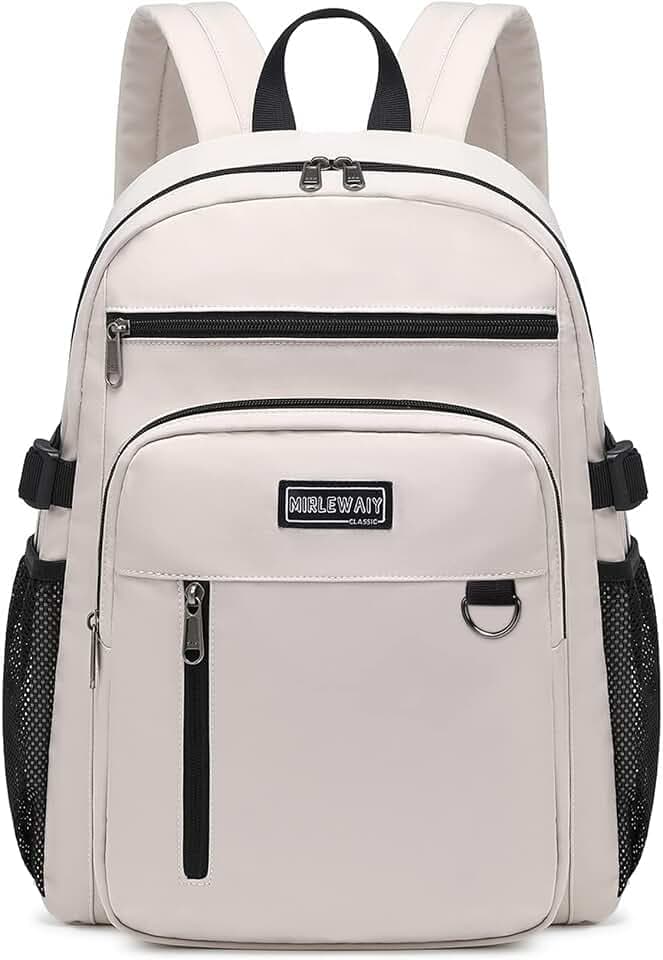 MIRLEWAIY Classical School Backpack Lightweight Bookbag Casual Daypack Travel Work Bag For Teenagers College Girls boys