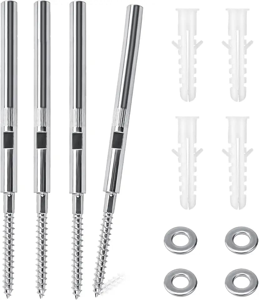 4 x Schwebende Regalhalterung Unsichtbar Wandregal Halterung Ø8x200mm, Tablarträger 8mm, Versteckte Regalhalterung, Unsichtbar Schwerlast Regalträger Unsichtbar für Bücherregal Wandregale (200MM)