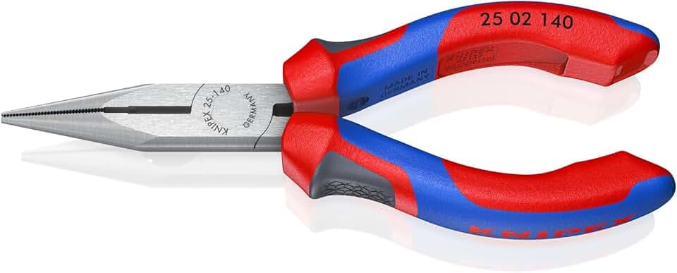 KNIPEX Tools 2502140 Spitzzange mit Schneider, Mehrkomponenten