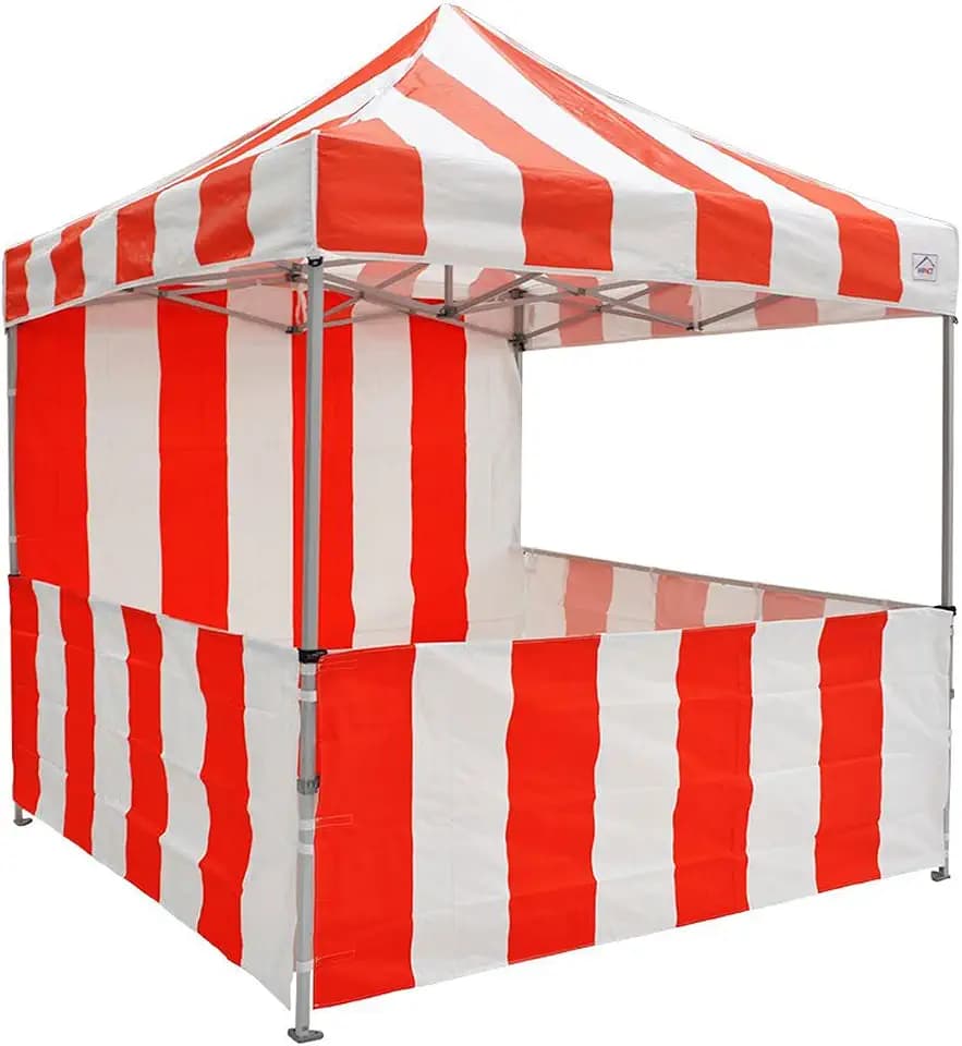 Impact Canopy 10x10 Ez Pop Up Canopy Tent Carnival Canopy Popcorn Cotton Candy Vending Tent (Red)