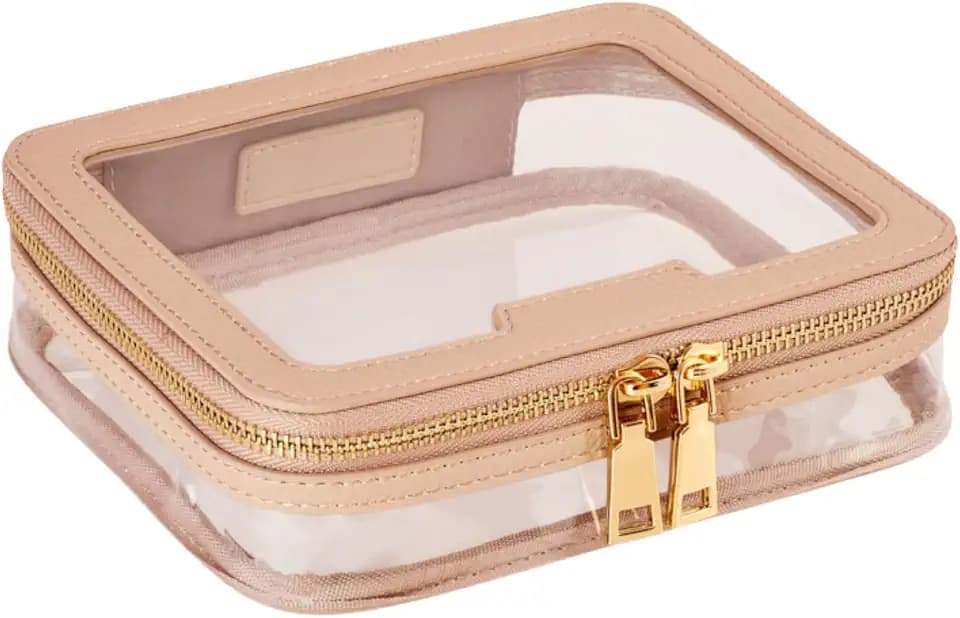 Luneia Kulturbeutel, wasserdicht, Kosmetiktasche, Make-up-Tasche, Organizer, Rosa, PVC, Reißverschluss, Unisex-Erwachsene, Reisen, Badezimmer, 18 x 16 x 5 cm
