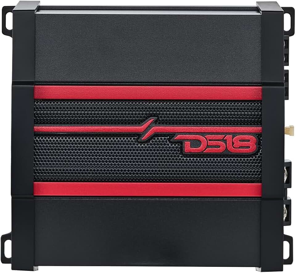 DS18 CANDY-X2B Amplifier in Black - Class D, 2 Channels, 800 Watts Max, Digital, 2/4 Ohm - Don't Sacrifice Space for Power - Compact Mini Ampflier for Speakers in Car Audio System