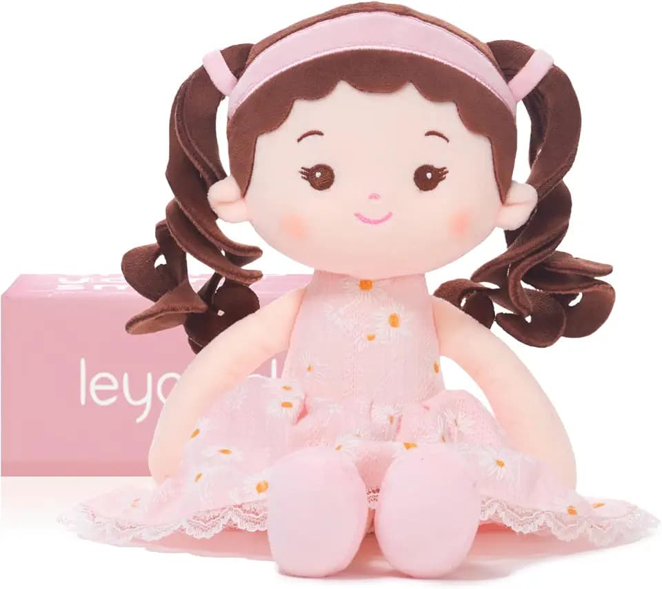 LeyaDoll Soft Plush Baby Doll 12'', First Rag Doll for 1 Year Old Girl Gift