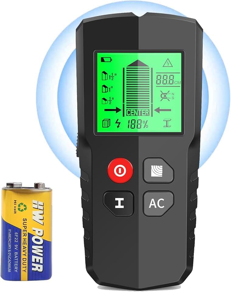 EXTSUD Leitungsfinder Leitungssucher Wand Kabelfinder Leitungssuchgerät Ortungsgerät Wanddetektor Messgerät Wand Scanner Detektor Wandmetalldetektor für Holz Eisenmetalle Kabel Metall