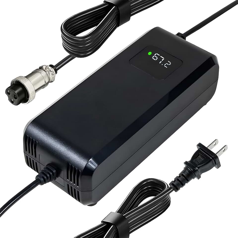 67.2V 3A Fast Charger 3 Pin GX16 Connector for 16S 60V Lithium Battery