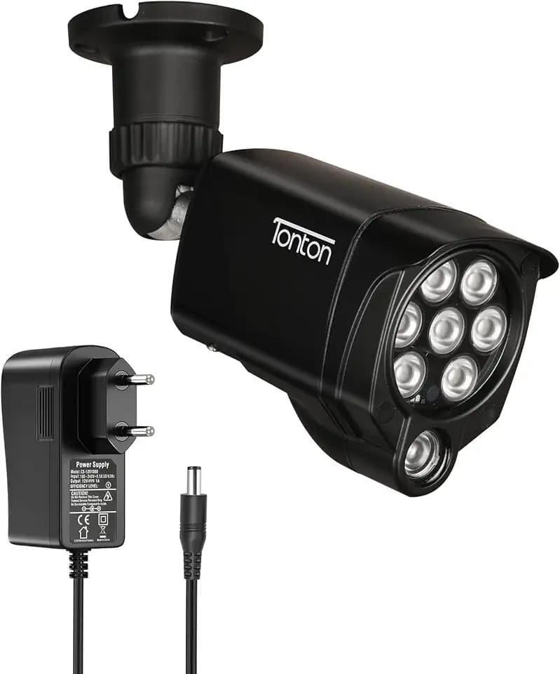 Tonton IR Scheinwerfer 30M, 8 LED Infrarot Strahler, Beleuchtungslampe für Überwachungskamera/Quest3/Quest2/Quest/VR2 Playstation(PSVR2)/ PS5 VR2, Wasserdicht, 3M Netzteil für Innen-und Außenbereich