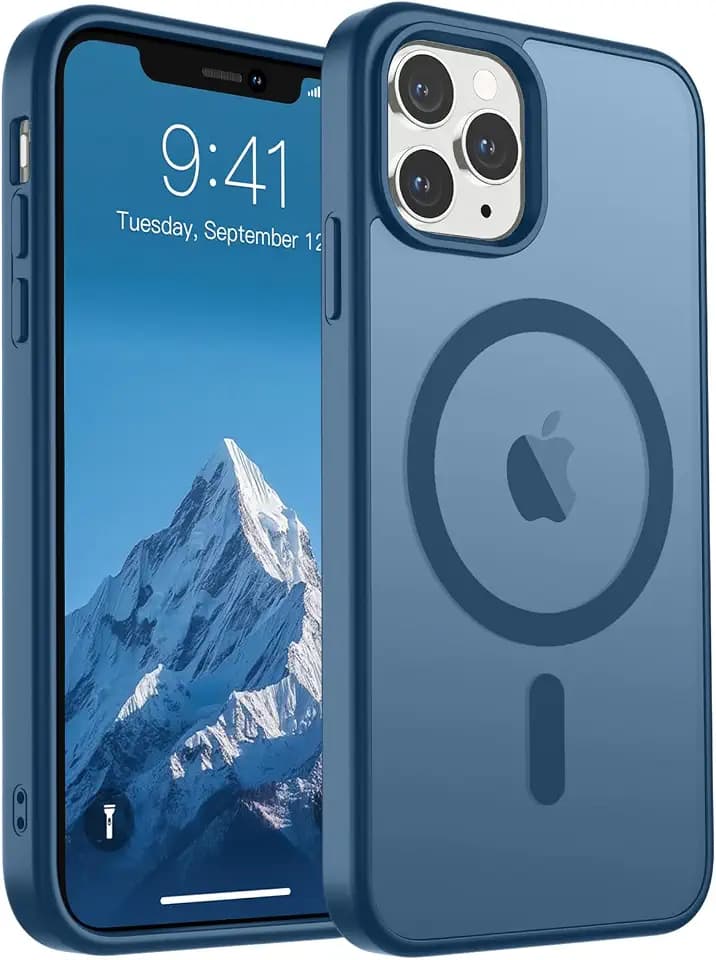 SUPFINE Magnetic for iPhone 11 Pro Max Case Deep Blue
