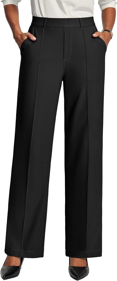 Women Dress Pants Wide Leg Work Office Trousers Business Casual Outfits