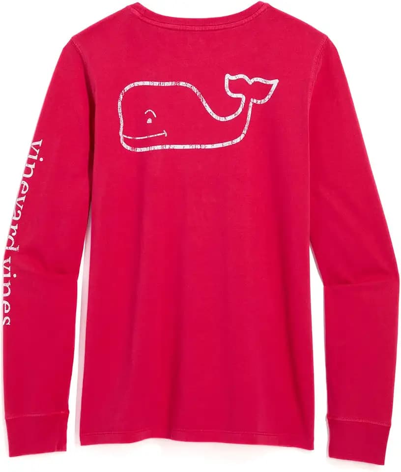 vineyard vines Garment-Dyed Vintage Whale Long-Sleeve Pocket Tee