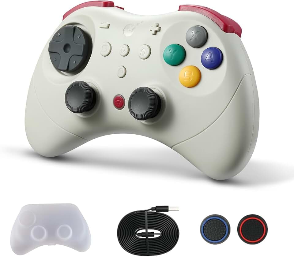 GuliKit Elves 2 Pro Wireless Controller für Switch/Switch 2/PC/Android/iOS, Bluetooth Controller mit Hall Effekt Joysticks, 1000Hz Abtastrate, Magnetischem Vibrator, Super Haptik, Rotary Rumble, Retro