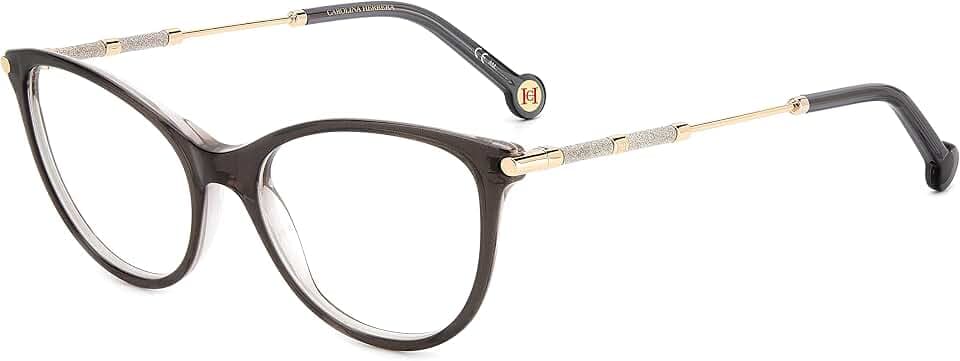 CAROLINA HERRERA Brille HER 0152 Größe 53-17 mm Grau Glitter Gold