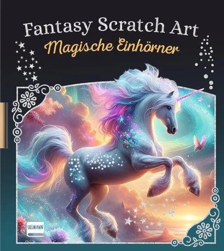 Fantasy Scratch Art - Magische Einhörner: 12 zauberhafte Kratzbilder zum Freikratzen für Kinder ab 5 Jahren, inkl. Bambusstift | fördert Kreativität, ... & spielerisches Lernen – perfekt als Geschenk