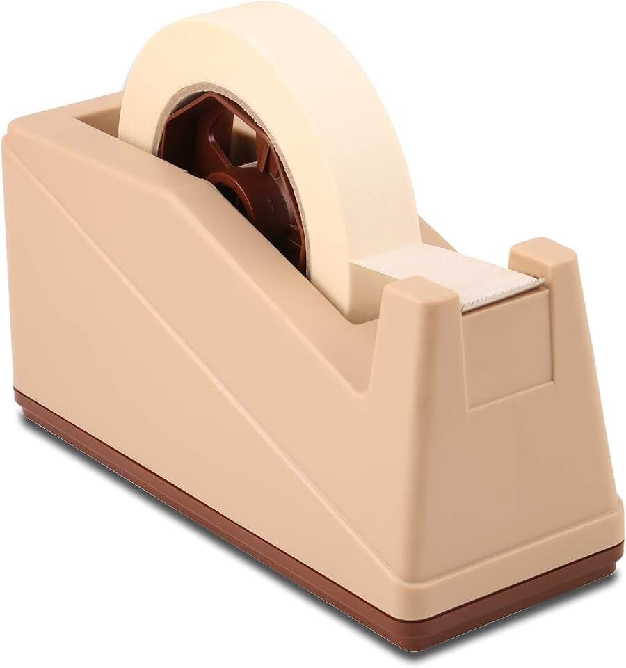 Lichamp Desktop Tape Dispenser Holder with Large 3 inch Core for Masking, Heat Transfer, Painters, Freezer and Kitchen Tape