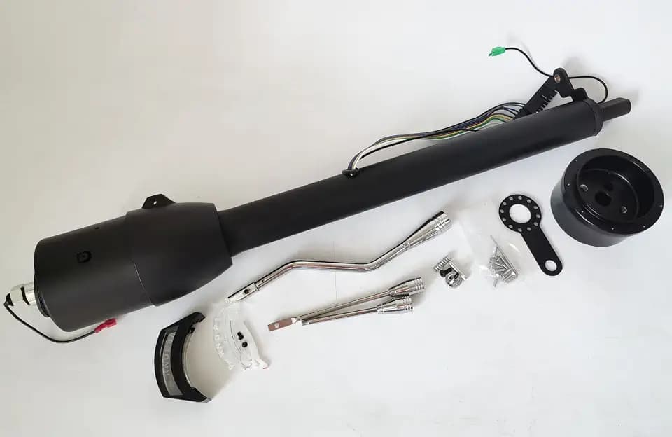 30" GM Steering Column Tilt Automatic No Key Universal W 9 Holes Adapter Black
