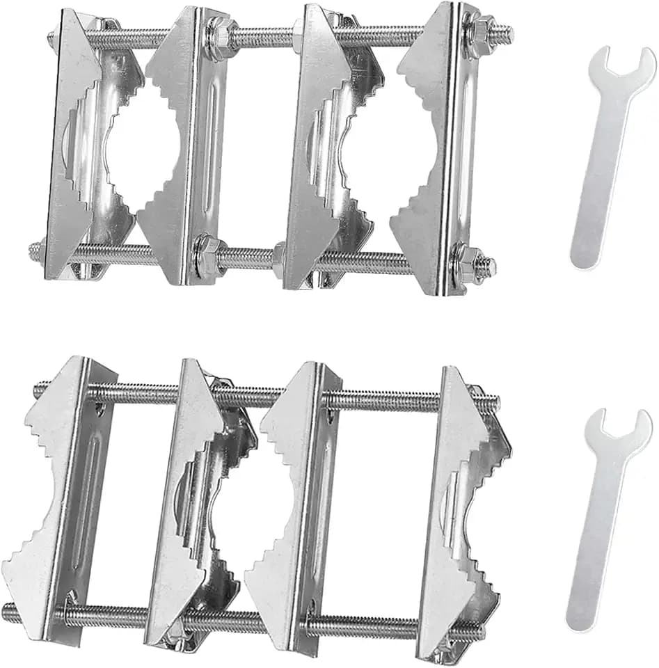 2 Pack Double Antenna Mast Clamp V Jaw Block 5.5" Bolts & 3 Setup Options, Anti-Rust Heavy Duty Pole to Pole Mounting Kit Bracket Holder for Ham, CB, TV, Pipe, Flag Post, Umbrella, Parasols