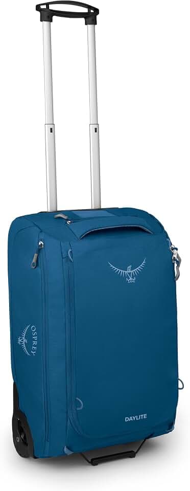 Osprey Daylite 40L Wheeled Carry On Collapsible Travel Duffel Bag, Blue OS