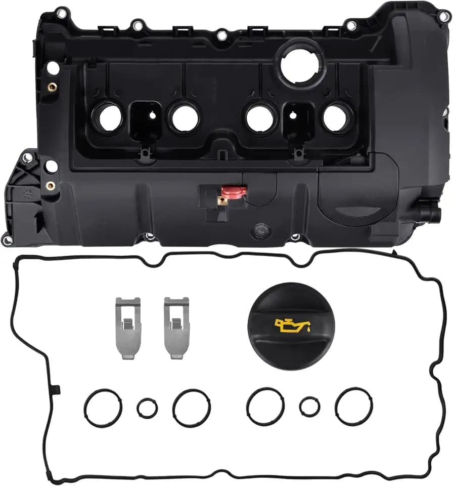 11127646554 Engine Valve Cover with Gasket, Cap, Seals Compatible with Mini 2007-2015 Cooper, 2013-2016 Cooper Paceman, 2011-2016 Cooper Countryman, L4 1.6L