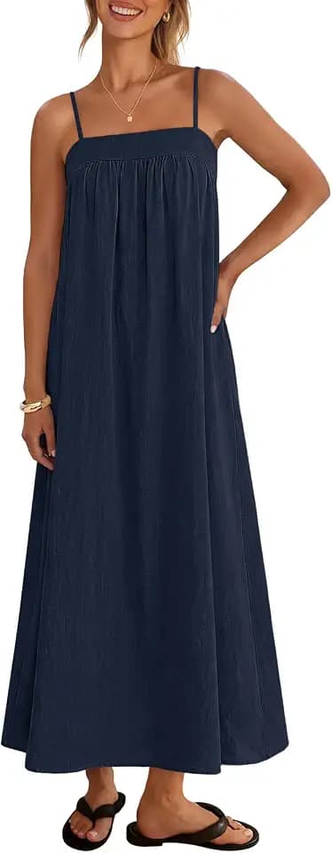 MEROKEETY Women's Summer Vacation Sundress Boho Maxi Dress